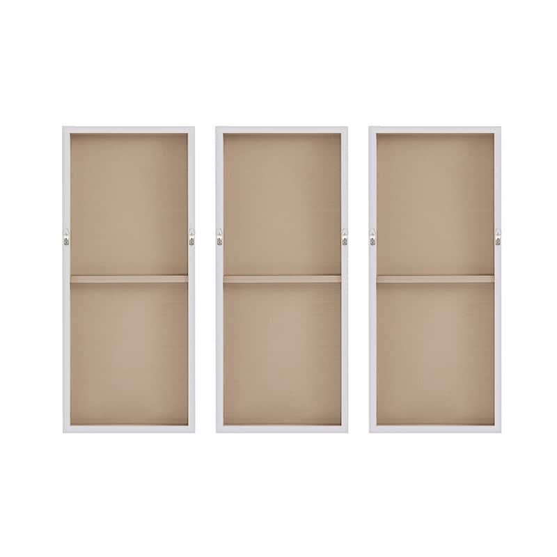Gold Foil Abstract 3-piece Canvas Wall Art Set - Taupe/Off-White
