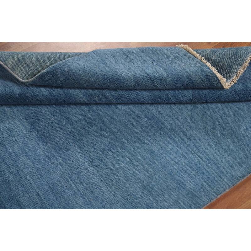 Blue Modern Gabbeh Oriental Rug Handmade Wool Carpet - 4'8"x 6'7"