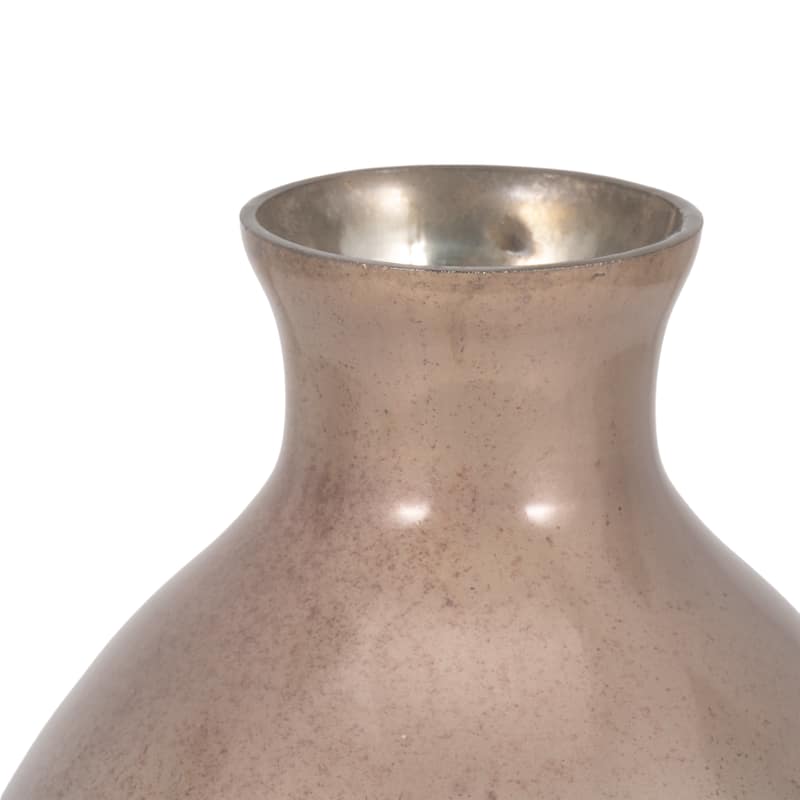 Sagebrook Home Glass Champagne Textured Round Bulbous Vase