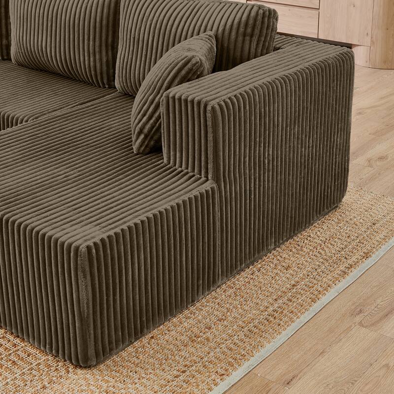 Modular U shape Sectional Sofa,Modern Sleeper Couch with Chaise Lounge