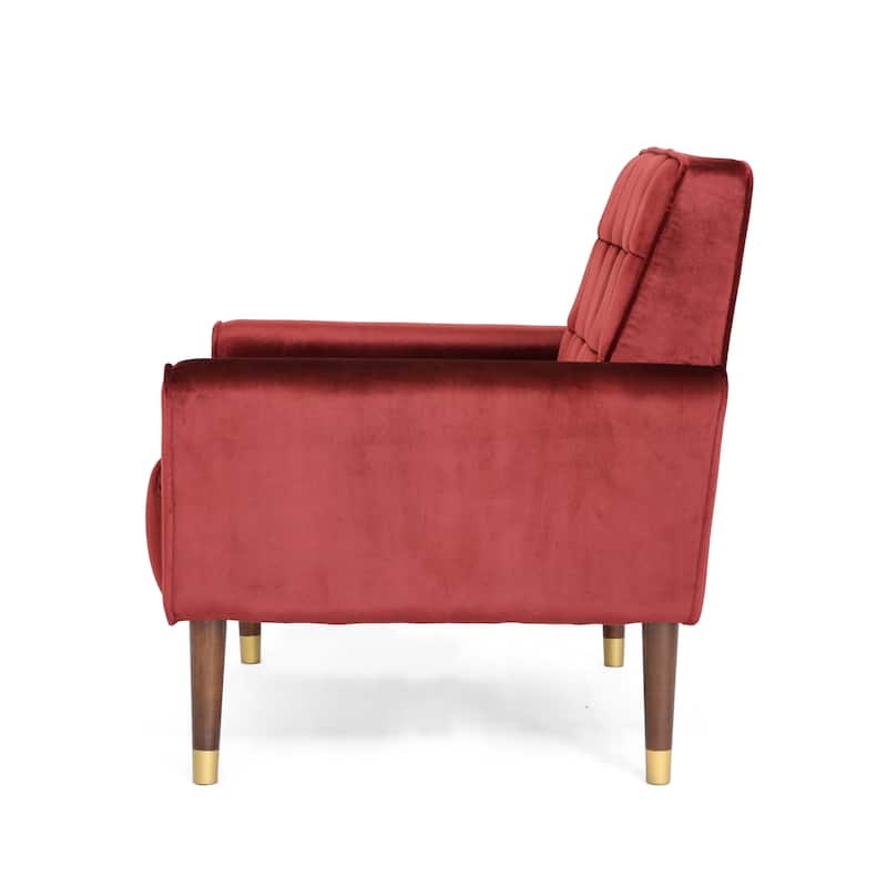 Bourchier Button-tufted Velvet Armchair by Christopher Knight Home