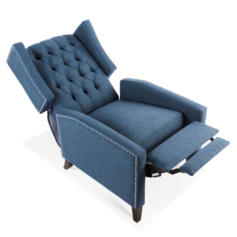 Christopher Knight Home Upholstered Wing Back Push Recliner Chair