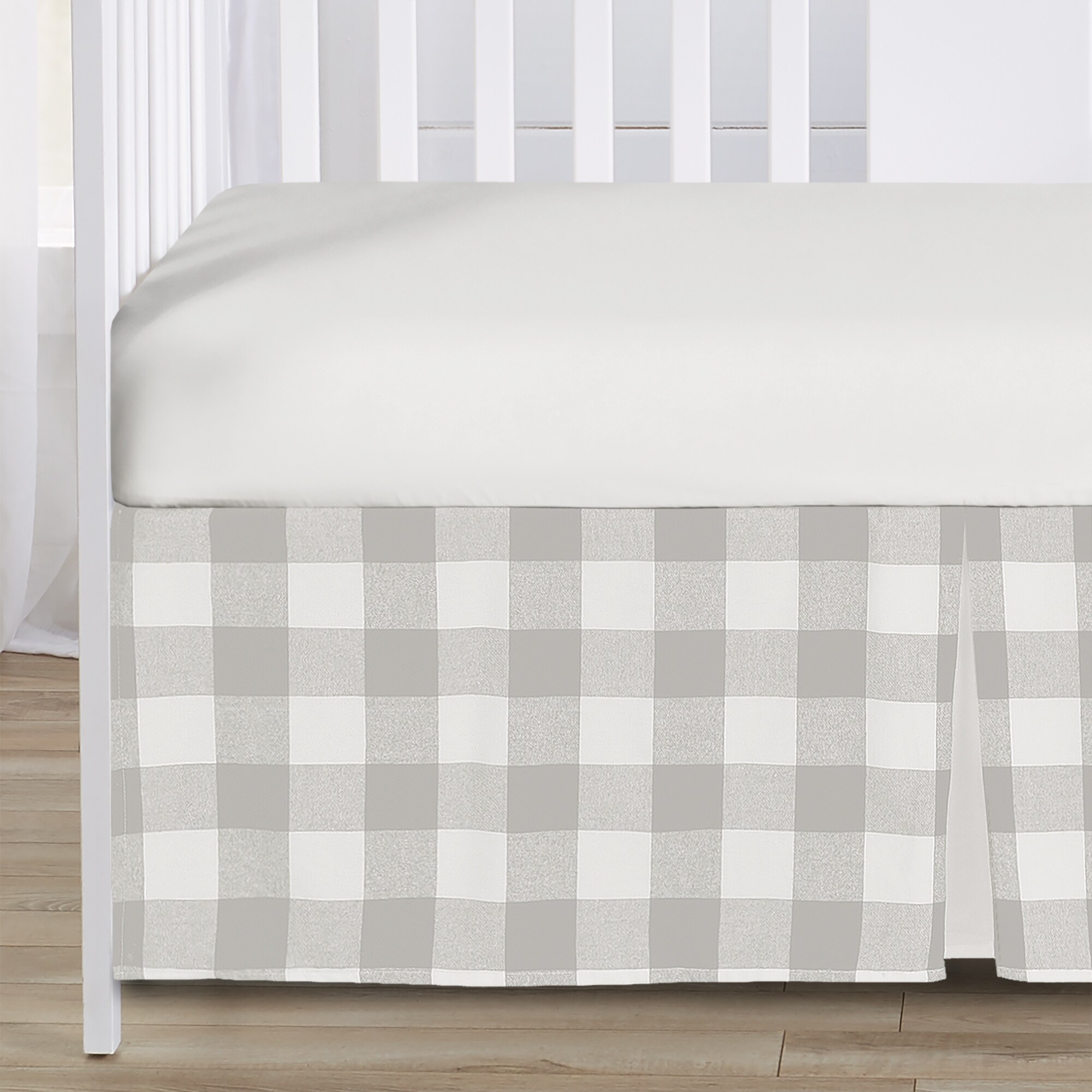 Buffalo plaid on sale crib sheet