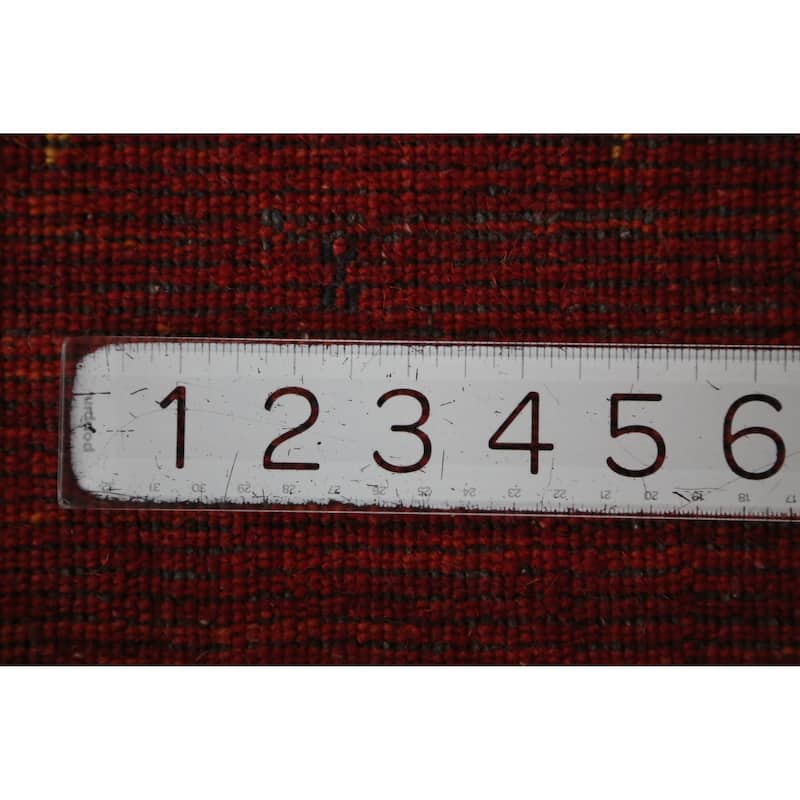 Gabbeh Indian Rug Handmade Orange Tribal Wool Carpet - 4'5" x 6'5"