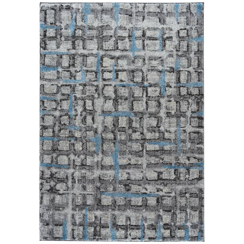 Addison Plano Modern Crosshatch GREY Area Rug
