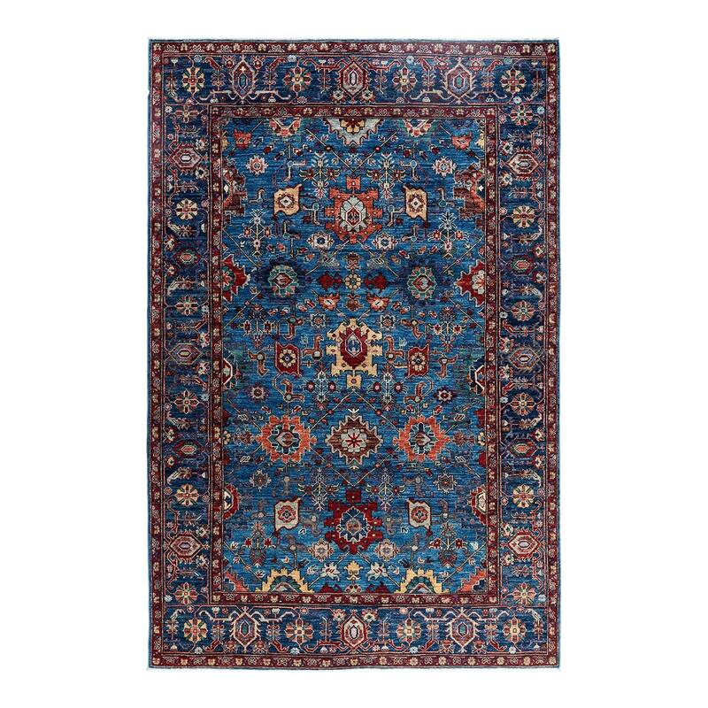 Serapi One-of-a-Kind Hand-Knotted Area Rug - Light Blue, 5' 11" x 9' 0" - 5' 11" x 9' 0"