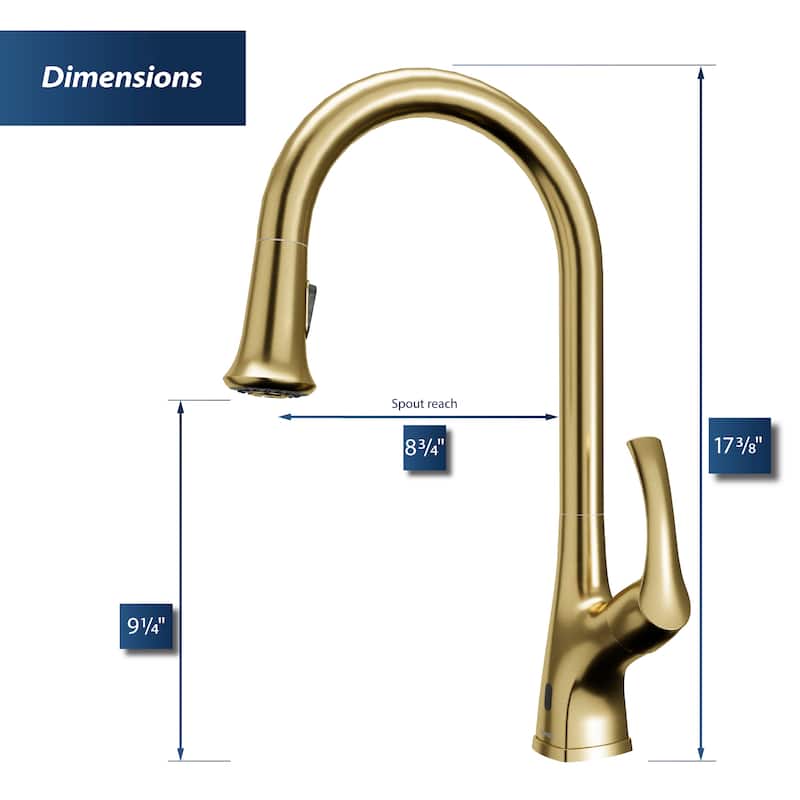 Karran Chantilly Touchless KKF375 Single Handle Pull Down Sprayer Kitchen Faucet
