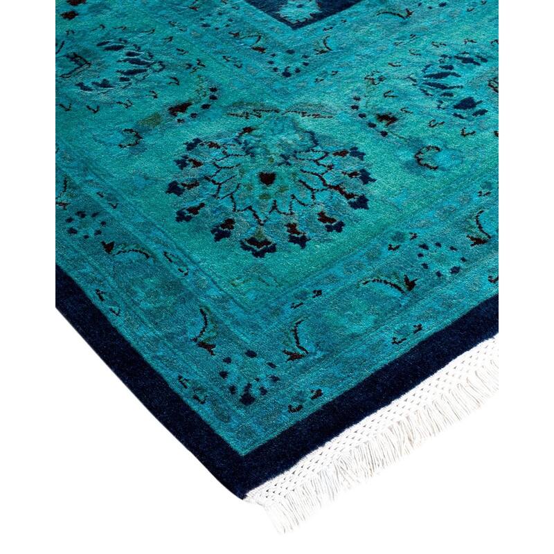 Fine Vibrance, One-of-a-Kind Hand-Knotted Area Rug - Purple, 8' 3" x 10' 5" - 8' 3" x 10' 5"