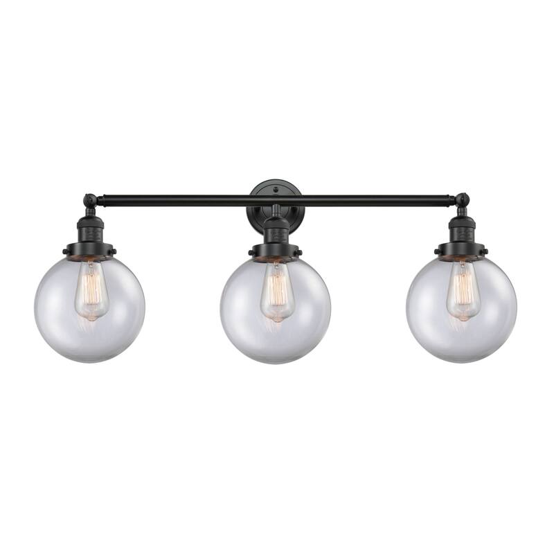 Innovations Lighting Beacon 3 Light 32" Wide Bathroom Vanity Light - Oil Rubbed Bronze / Clear