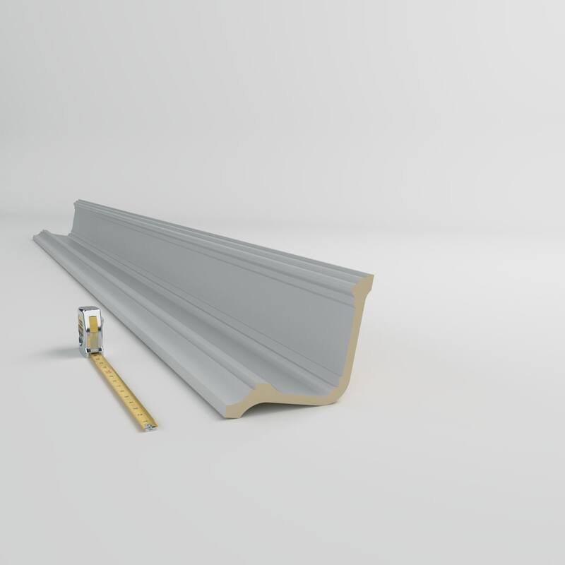 7 7/8"H x 6 5/8"P x 10 3/8"F x 96"L Chloe Crown Moulding - 1-Pack