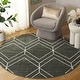 preview thumbnail 17 of 154, SAFAVIEH Adirondack Benilda Modern Geometric Rug 4' Round - Dark Green/Ivory