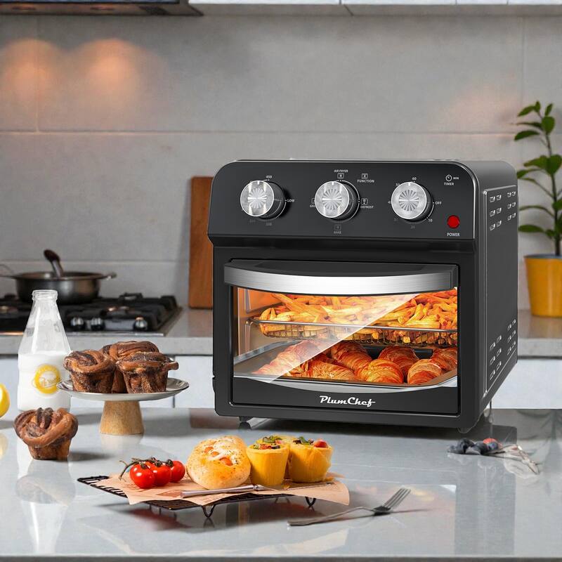12.5 Quart Air Fryer Toaster Oven, 7-in-1 Convection Countertop Oven with Roast Bake Grill, 1500W