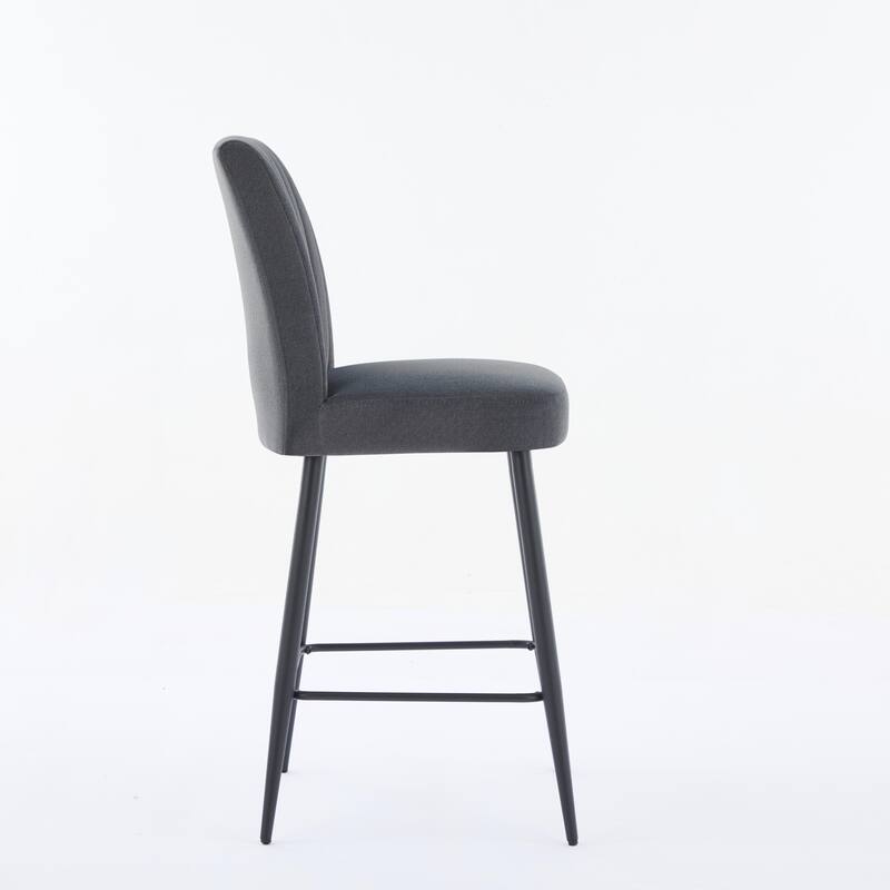 Modern Metal Frame Bar Stool Set of 2 with Sponge Seat 300lb Capacity 39.76