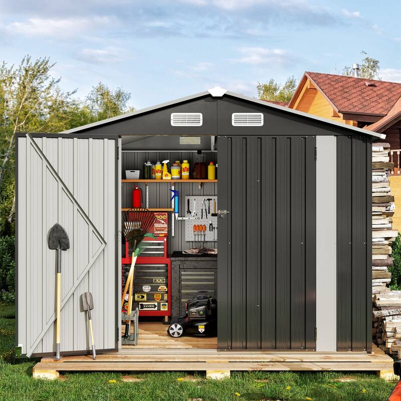 Metal Outdoor Storage Shed 8'x 6'