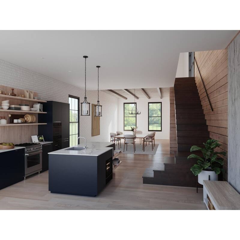 Gilliam Collection Three-Light Matte Black New Traditional Hall & Foyer - 10 in x 10 in x 20.75 in