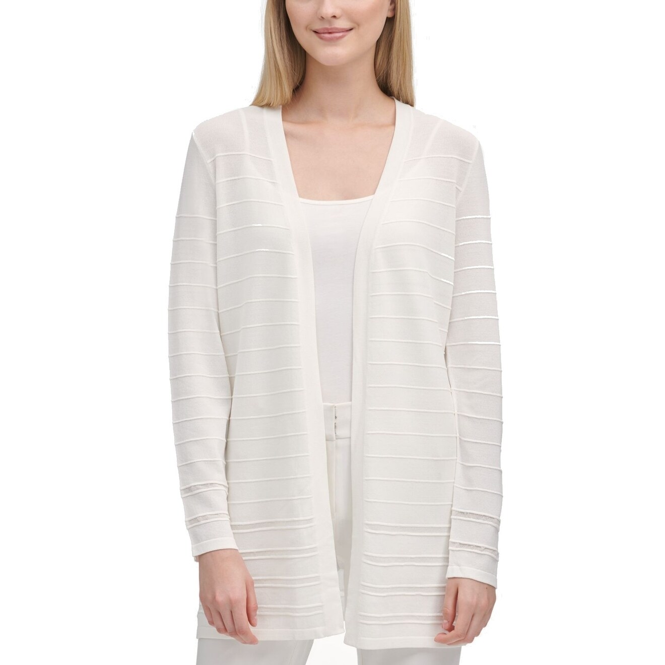 calvin klein white cardigan