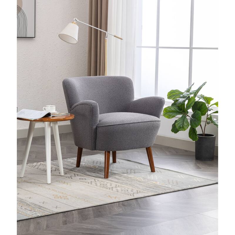 Porthos Home Nolan Fabric Upholstered Accent Chair with Rubberwood Legs