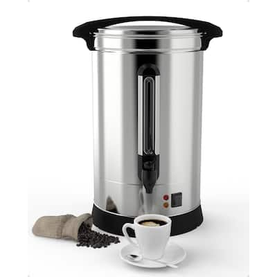 120-Cup Fast Brew Commercial Coffee Urn in Stainless Steel - 18L