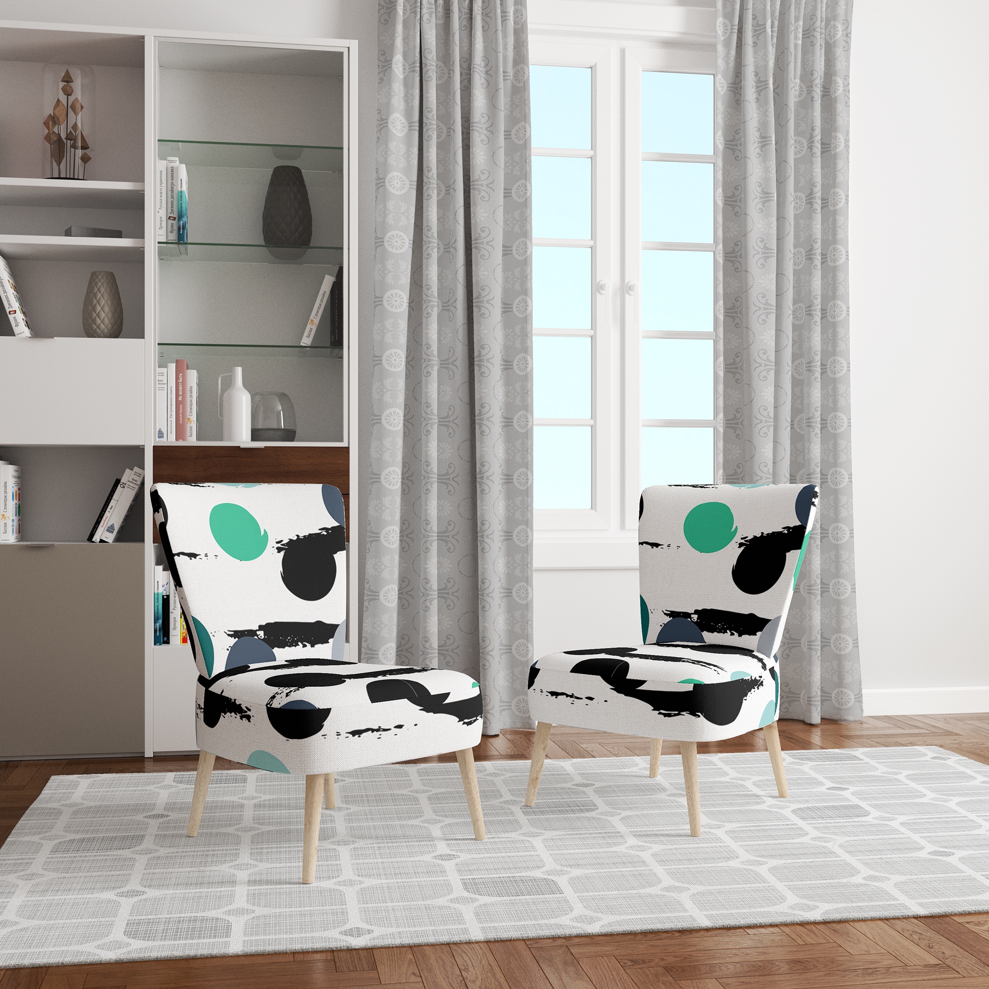 Black circle top chair