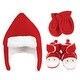 preview thumbnail 2 of 0, Hudson Baby Unisex Baby Trapper Hat, Mitten and Bootie Set, Santa 12-18 Months - Santa