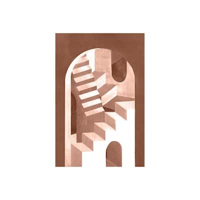 Labyrinth I Burnt Orange (30 x 45) Canvas Art Print