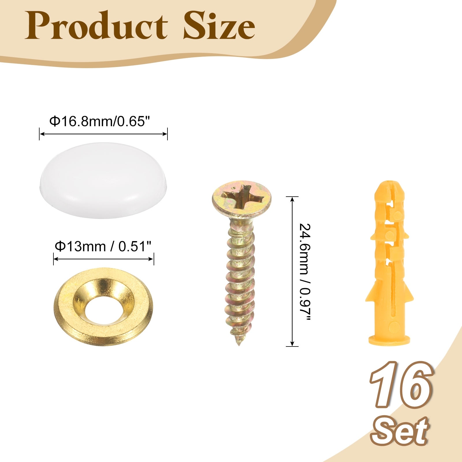 Decorative Caps Cover Nails, Zinc Alloy Screw Covers Caps