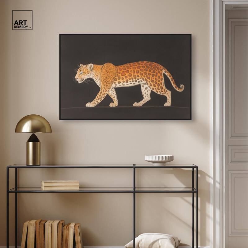Golden Leopard Canvas by Art Remedy