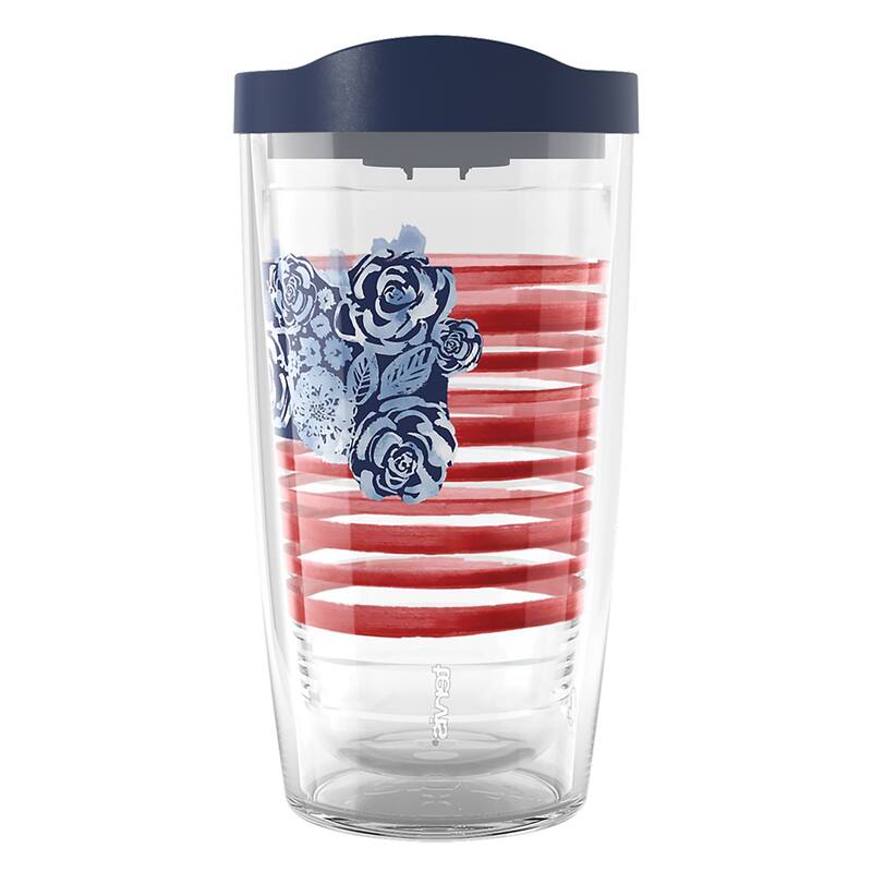 Tervis Sara Berrenson - Home Sweet Home American Flag Made in USA Double Walled Insulated Travel Tumbler, Classic - 16oz - 16oz