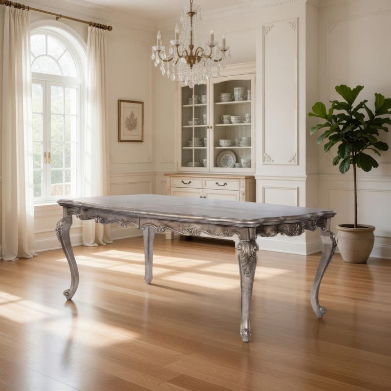 Imperial Dining Table, Antique Platinum