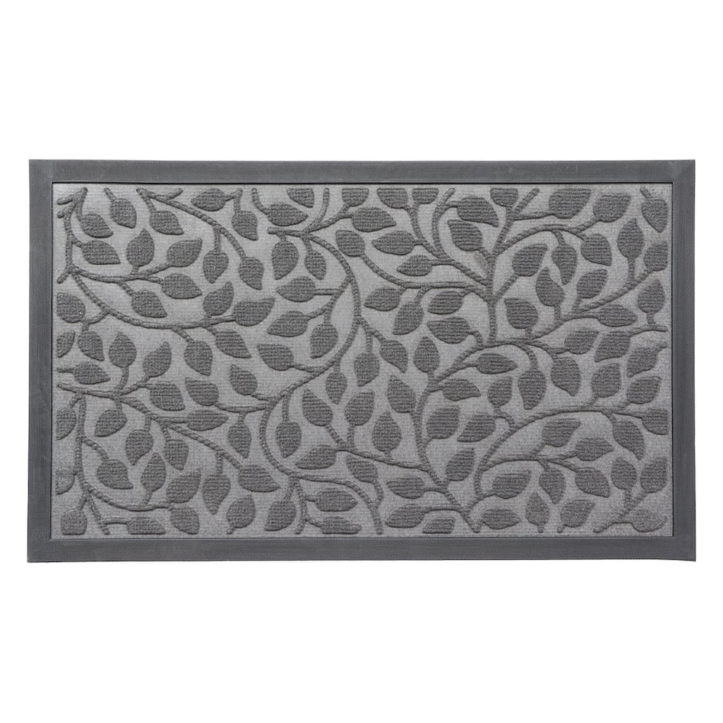 Heavy-Duty Dirt-Trapping Rubber Doormat with Raised Pattern