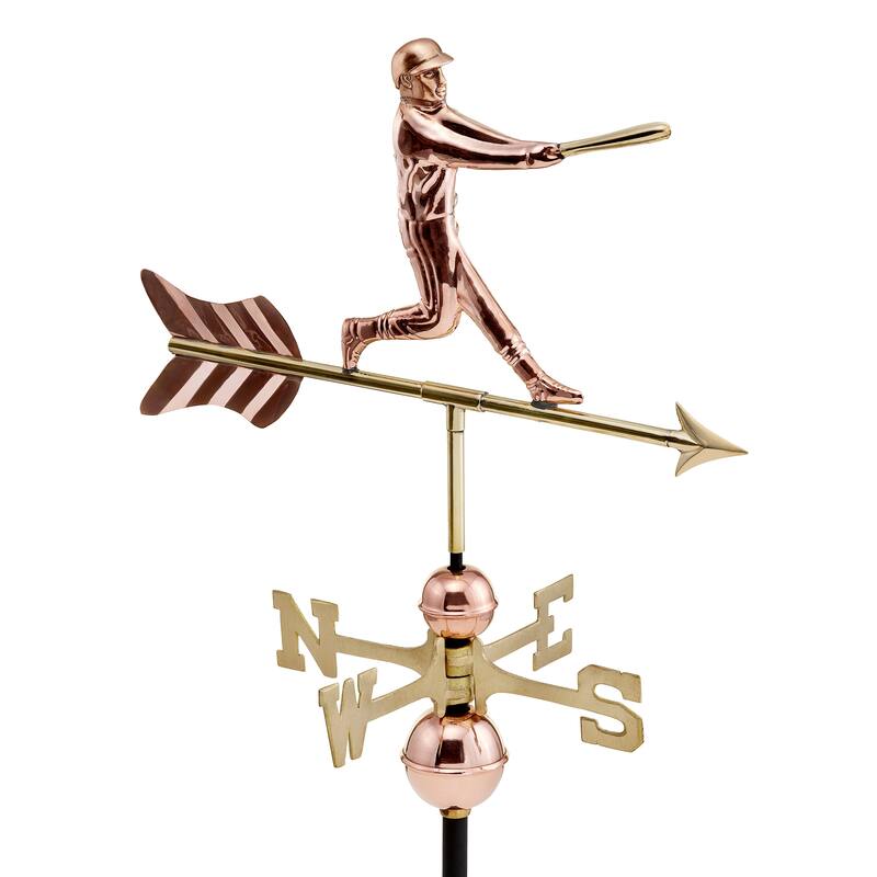 Baseball Player Copper Weathervane
