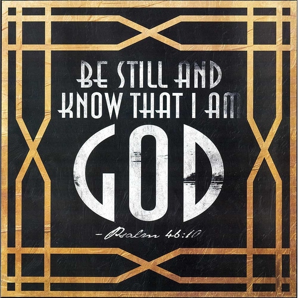12" Black and White Bible Quote Square Wall Plaque - N/A