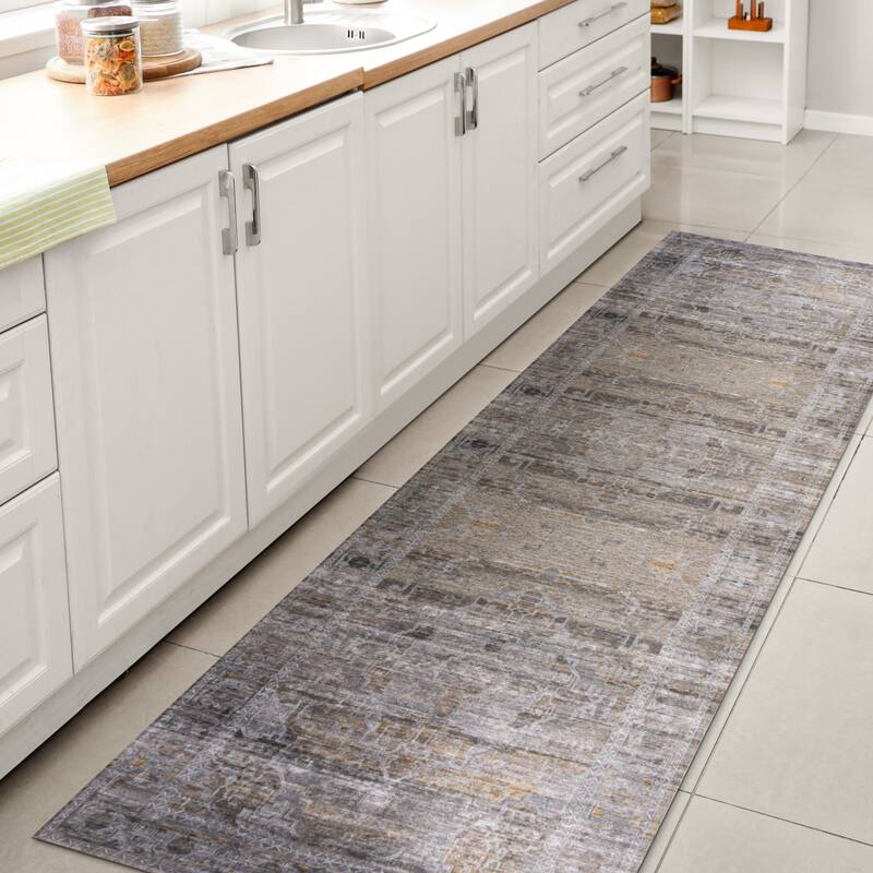 JONATHAN Y Dalyan Ornate Medallion Machine Washable Area Rug