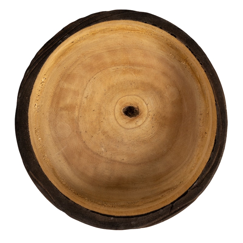 Two-Tone Paulownia Wood Bowl