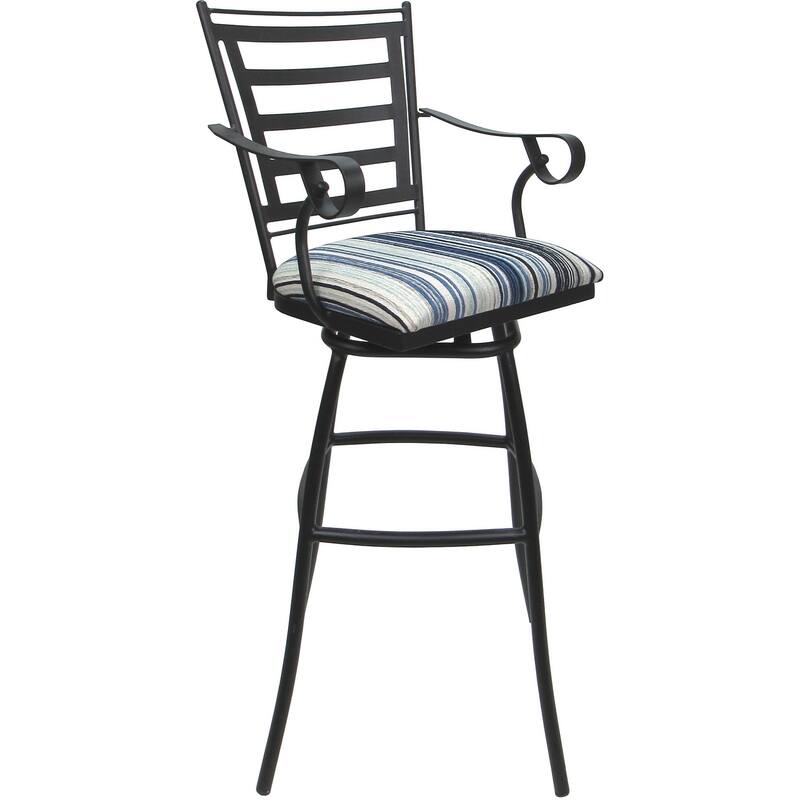 Set of 3 Outdoor Indoor Bar Stool Counter Extra Tall - Jenna with Arms