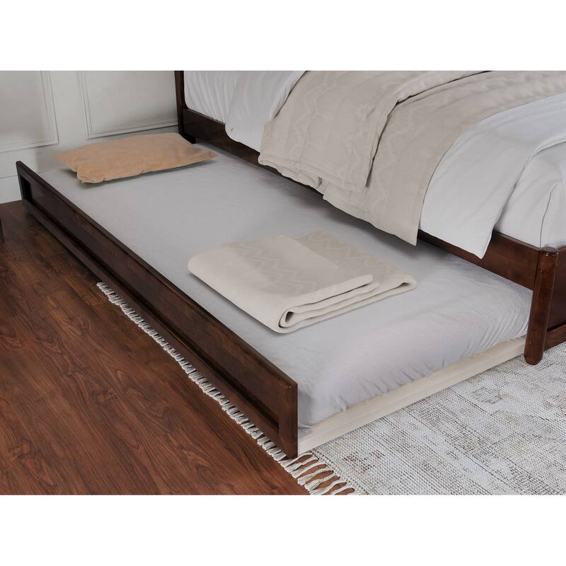 Felicity Platform Bed with Panel Footboard and Twin XL Trundle