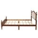 preview thumbnail 14 of 26, GDFStudio Queen Pine Wooden Bed with Upholstered Headboard and Panel Footboard