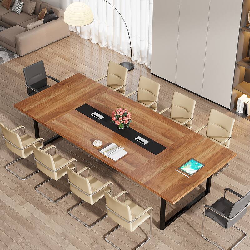8FT Conference Table, 94.49 L Large Meeting Table for 10 People