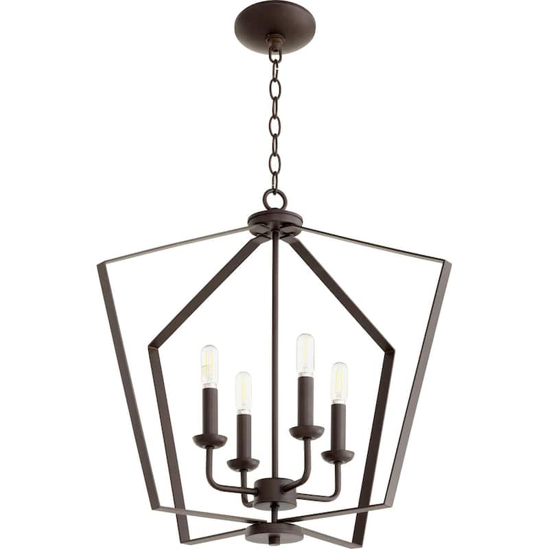Quorum International 4 Light 23" Wide Pendant - Oiled Bronze