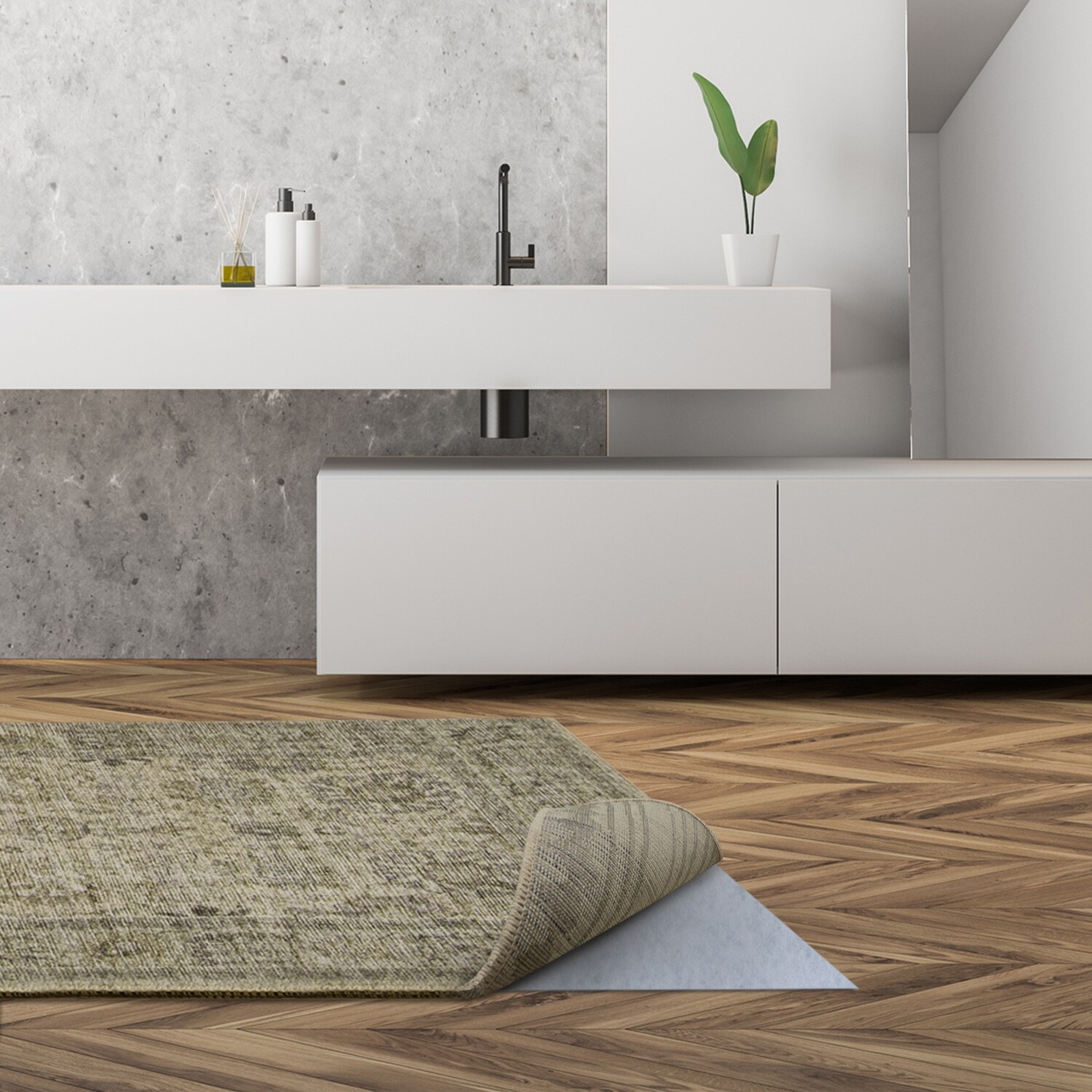 Vantage Industries Miracle Hold Carpeted Floor Rug Pad (2' x 8