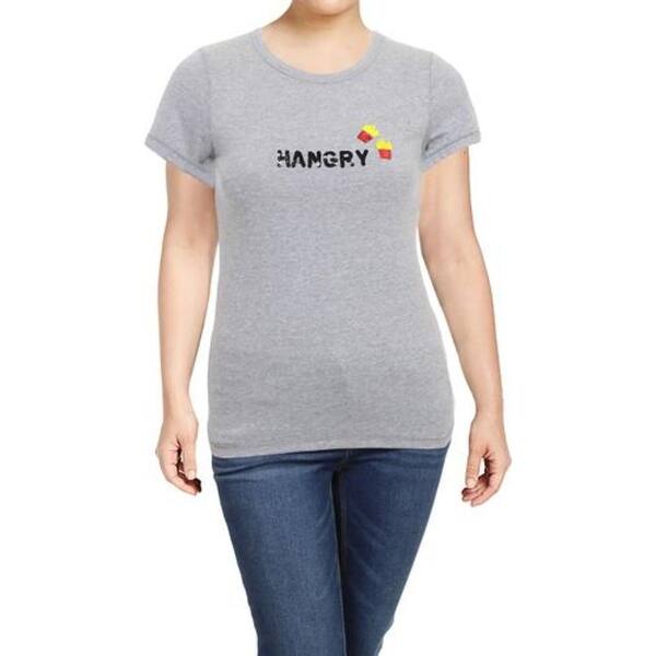 Shop Bow Drape Womens Juniors Hangry Graphic T Shirt Casual