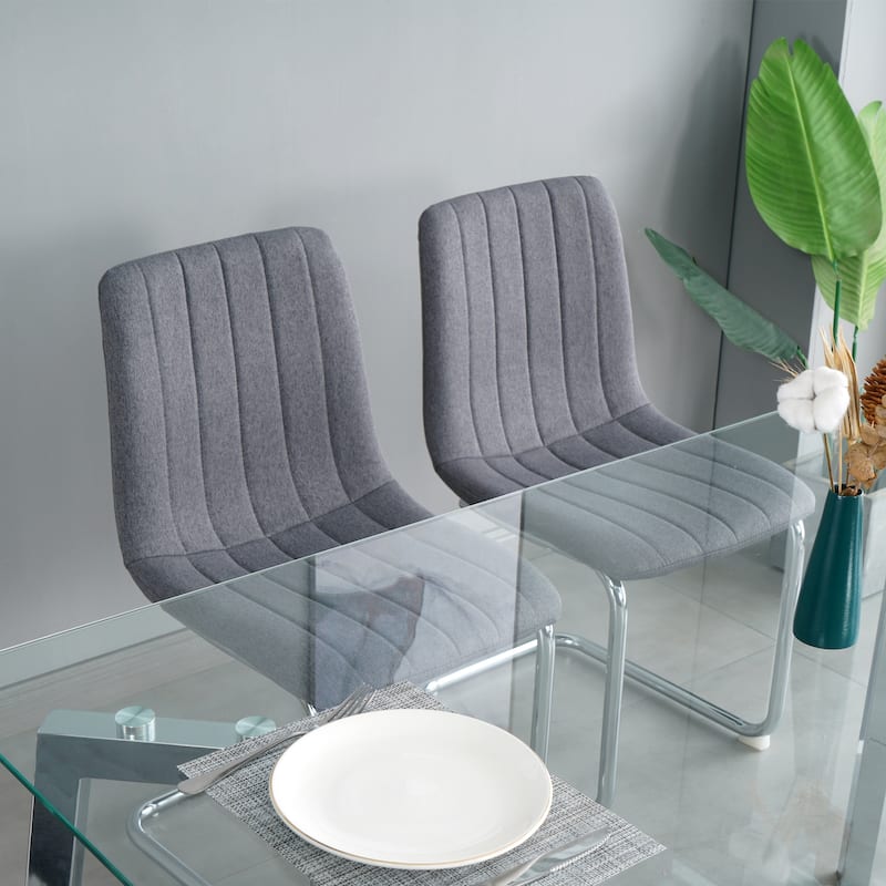 Modern Simple Light Dining Chair - Dark Grey
