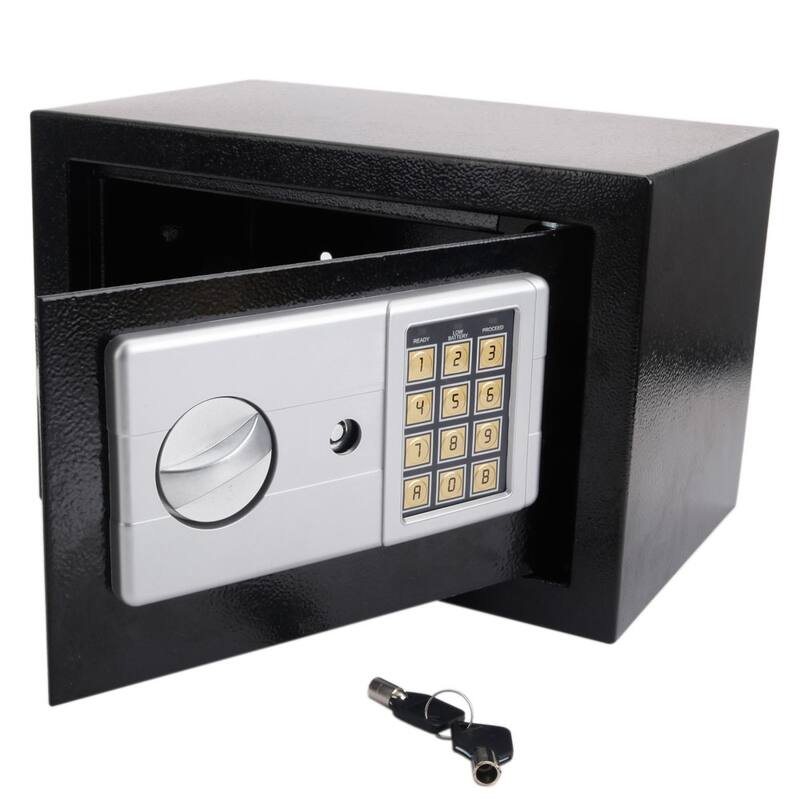 Mini Wall-in Style Electronic Code Metal Steel Box Safe Case 20EA Black(0.32 Cubic Feet)