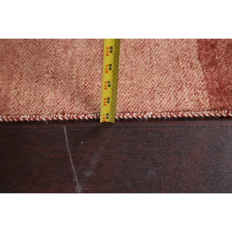 Modern Oriental Gabbeh Kashkoli Runner Rug Wool Hand-knotted - 2'7" x 15'3"