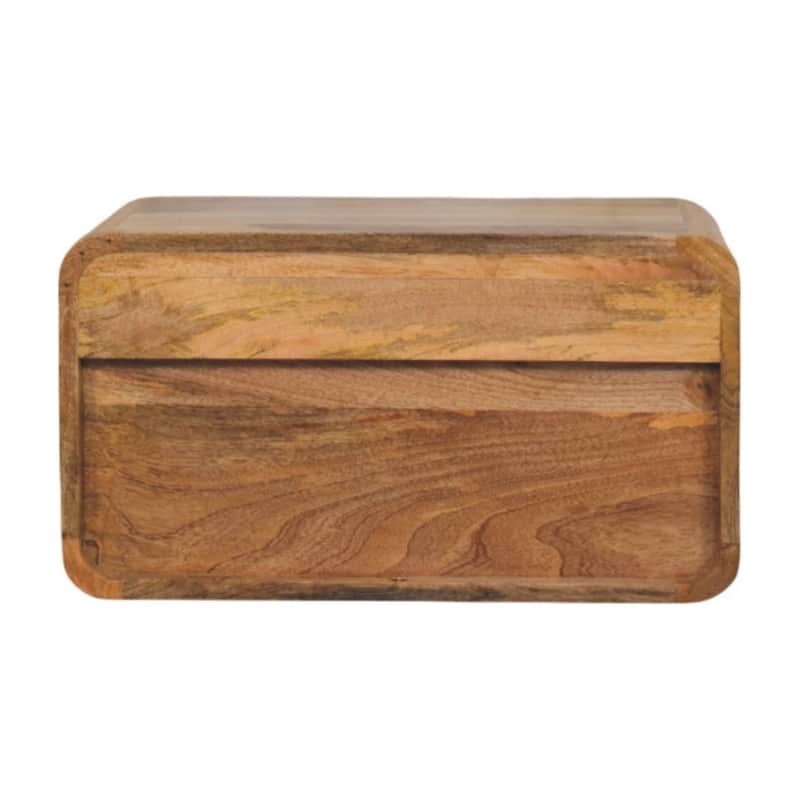 HomeRoots 22" Oak Solid Wood One Drawer Floating Nightstand