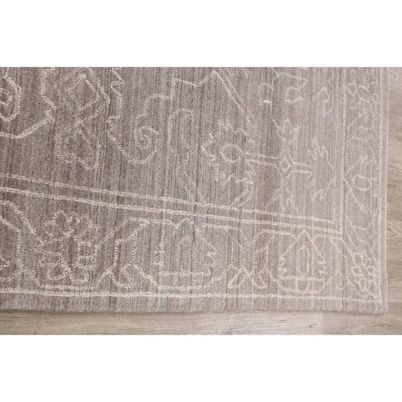 Brown Geometric Modern Gabbeh Oriental Area Rug Wool Hand-knotted - 4'8" x 7'5"