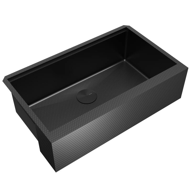 Karran Matrix 33" Apron Front Workstation 16 Gauge Single Bowl Stainless Steel Kitchen Sink with Accessories