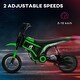 preview thumbnail 2 of 5, Green Electric Dirt Bike, 24V 350W Off-Road Motorcycle, Ages 13+, 15 MPH