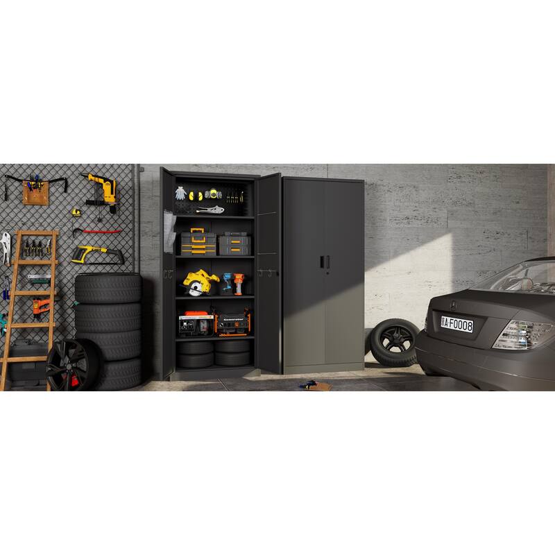 70 inches, modern kitchen storage cabinet, metal storage locker, which can be used in six layers