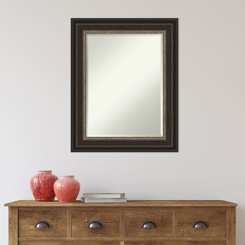 Beveled Bathroom Wall Mirror - Paragon Bronze Frame